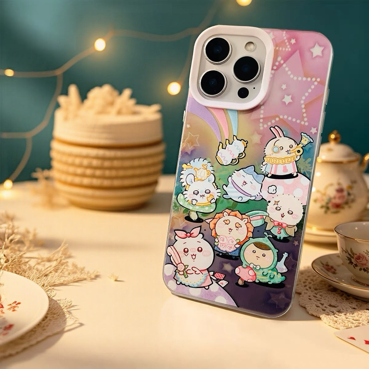 Japanese Cartoon ChiiKawa Alice in Wonderland Laser Case | 2 Styles - iPhone Case 11 12 13 14 15 16 16e 17 17e Pro Promax