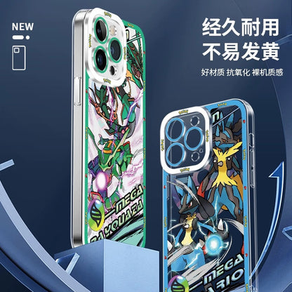 Japan Cartoon Pokemon Mega Evolution Anime | Metagross Scizor Latios Garchomp Rayquaza Lucario Charizard X Y Gardevoir - iPhone Case PLUS SE2 XS XR X 11 12 13 14 15 16 16e 17 17 17e Pro Promax 12mini 13mini