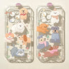 かわいい犬の子犬カップル iPhoneケース 6 7 8 PLUS SE2 XS XR X 11 12 13 14 15 16 Pro Promax 12mini 13mini