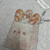 Korean Fashion Cute Animals Style T-Shirt Series | Cat in Paper Bag with French Bread - Kawaii Fashion Items