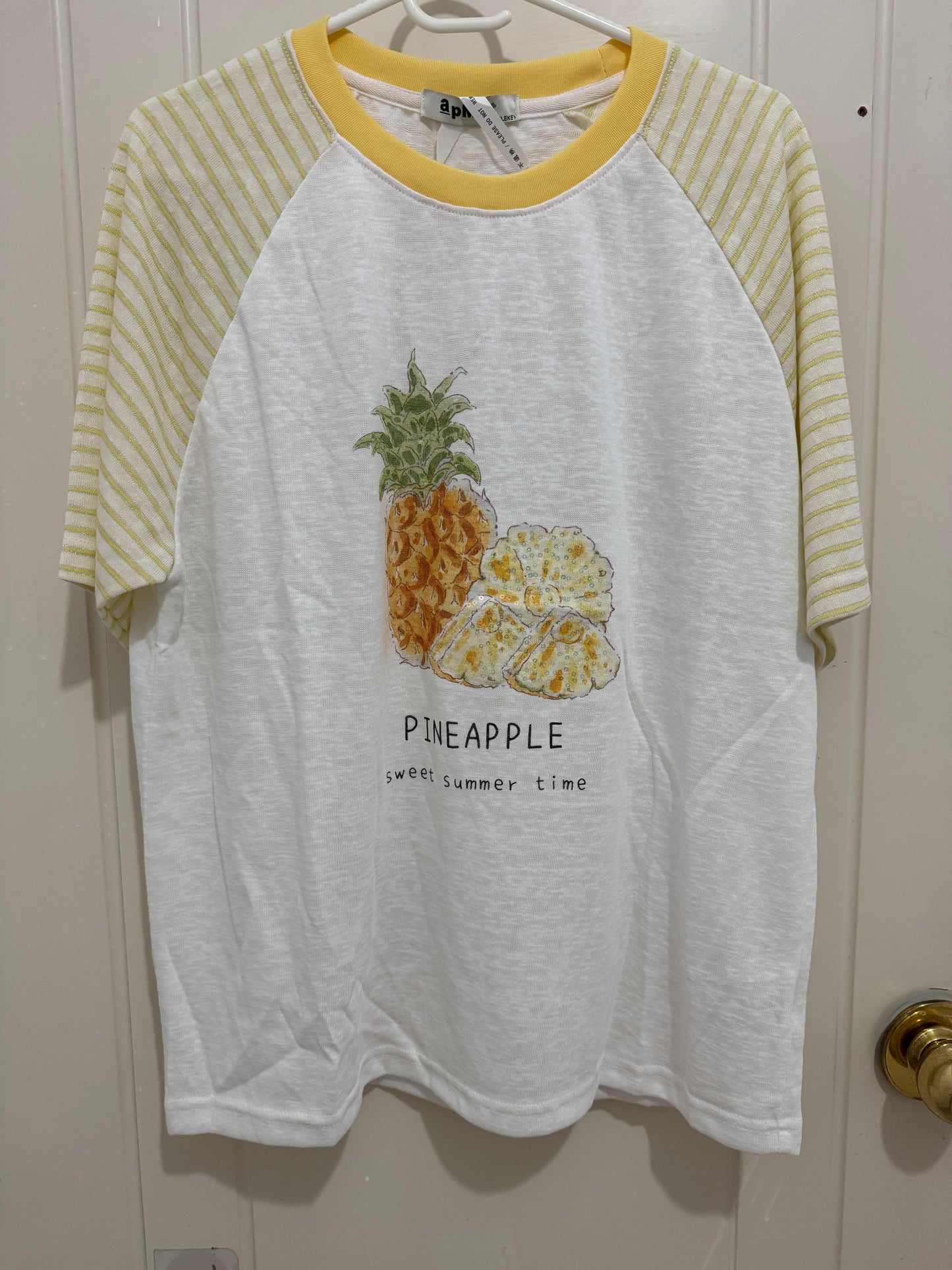 Korean Fashion Fruits Style T-Shirt Series | Bling Bling Pineapple - Kawaii Fashion Items