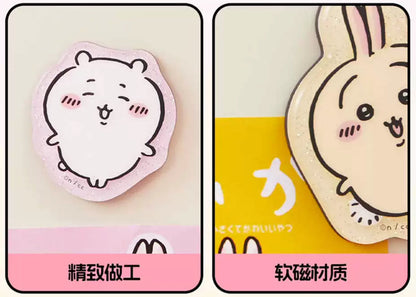 ChiiKawa X Miniso | ChiiKawa Hachiware Usagi Momonga Kurimanju Rakko Magnet with Card - Kawaii Item Cute Accessories  WinnieTheBirds Toy Shop