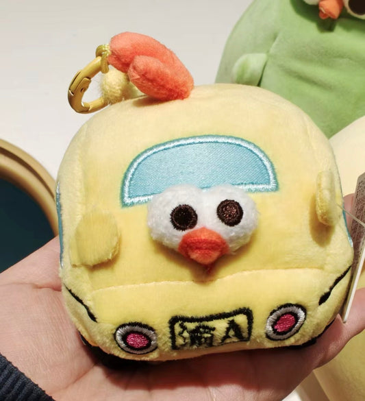 Lovely Chicken Fat Dundun Plush Doll Keychain | Turbo Taxi Car Chick Limited Edition - Children Gift Animal Mini Plush Doll