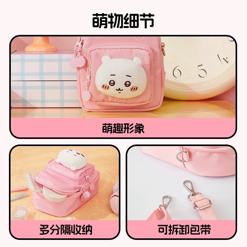 ChiiKawa X Miniso | ChiiKawa Hachiware Usagi Plush Head Mini Shoulder Bag - Kawaii Item Plush Cute Decoration  WinnieTheBirds Toy Shop