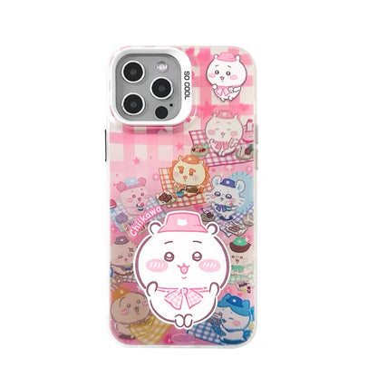 Japanese Cartoon ChiiKawa Picnic Times Laser Case | ChiiKawa Hachiware Usagi - Phone Case Samsung Galaxy S26 S25 S24 S23 S22 S21 FE Ultra Edge
