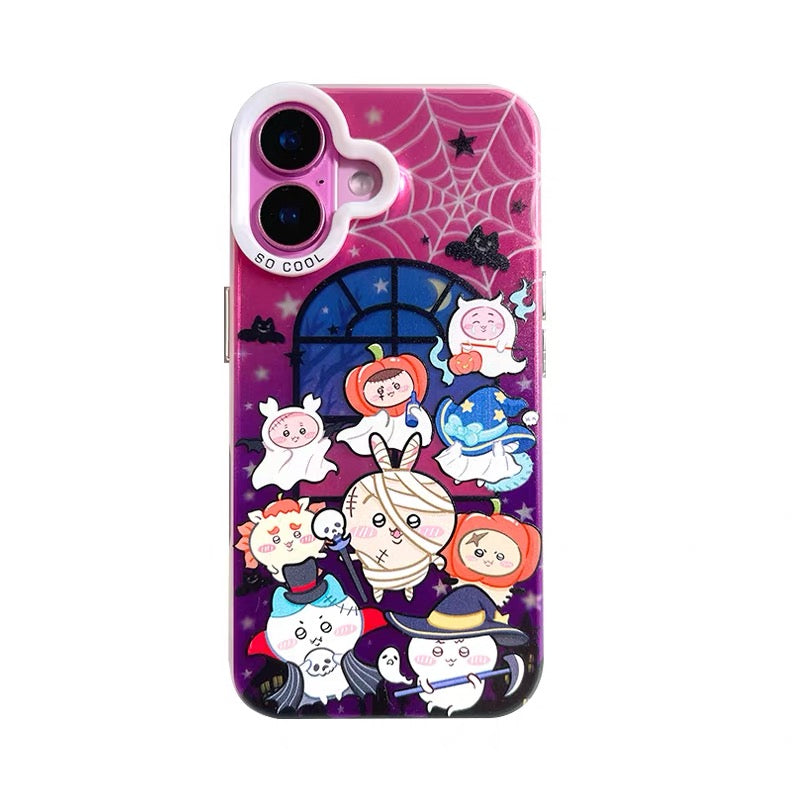 Japanese Cartoon Halloween Party Laser Case | ChiiKawa & Sanrio Group - Phone Case Samsung Galaxy S26 S25 S24 S23 S22 S21 FE Ultra Edge