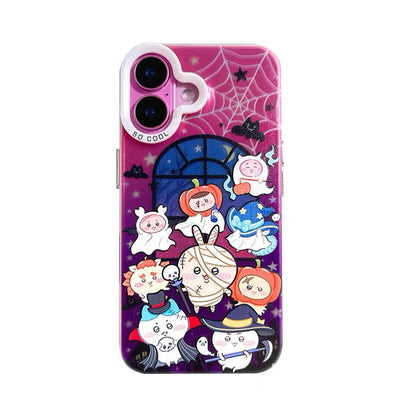 Japanese Cartoon Halloween Party Laser Case | ChiiKawa & Sanrio Group - Phone Case Samsung Galaxy S26 S25 S24 S23 S22 S21 FE Ultra Edge