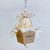21cm Natural Style Wooden Bird Cake with Paper Box and Takraw Ball - Bitting Hanging Birdies Toys Parrot Handmade Bird Toys Organic Bird Cages Accessories Lovebird Budgie Pacific Parrotlet