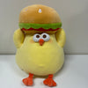 Lovely Chicken Fat Dundun Foods Plush Doll | Hamburger on Head Chick - Children Gift Animal Plush Doll