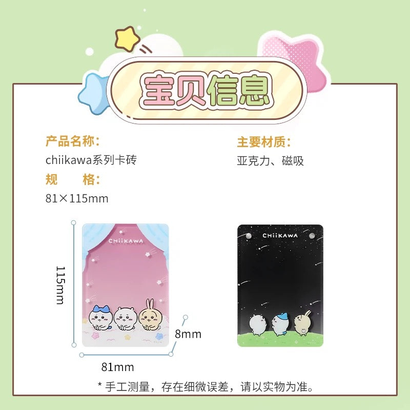ChiiKawa X Miniso | ChiiKawa Hachiware Usagi Watching Shooting Star Acrylic Cardholder - Kawaii items Room Decoration Item  WinnieTheBirds Toy Shop