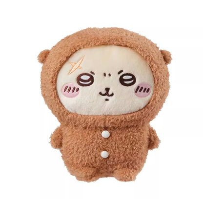 ChiiKawa X Miniso | ChiiKawa Hachiware Usagi Momonga Kurimanju Rakko Pajamas Sitting Plush Doll - Kawaii items Room Decoration doll  WinnieTheBirds Toy Shop