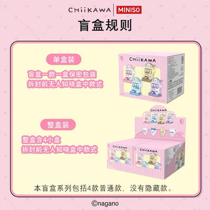 ChiiKawa X Miniso Slot Machine with Mini Figure Mystery Box | ChiiKawa Hachiware Usagi Momonga - Kawaii Items Room Decoration Blind Box