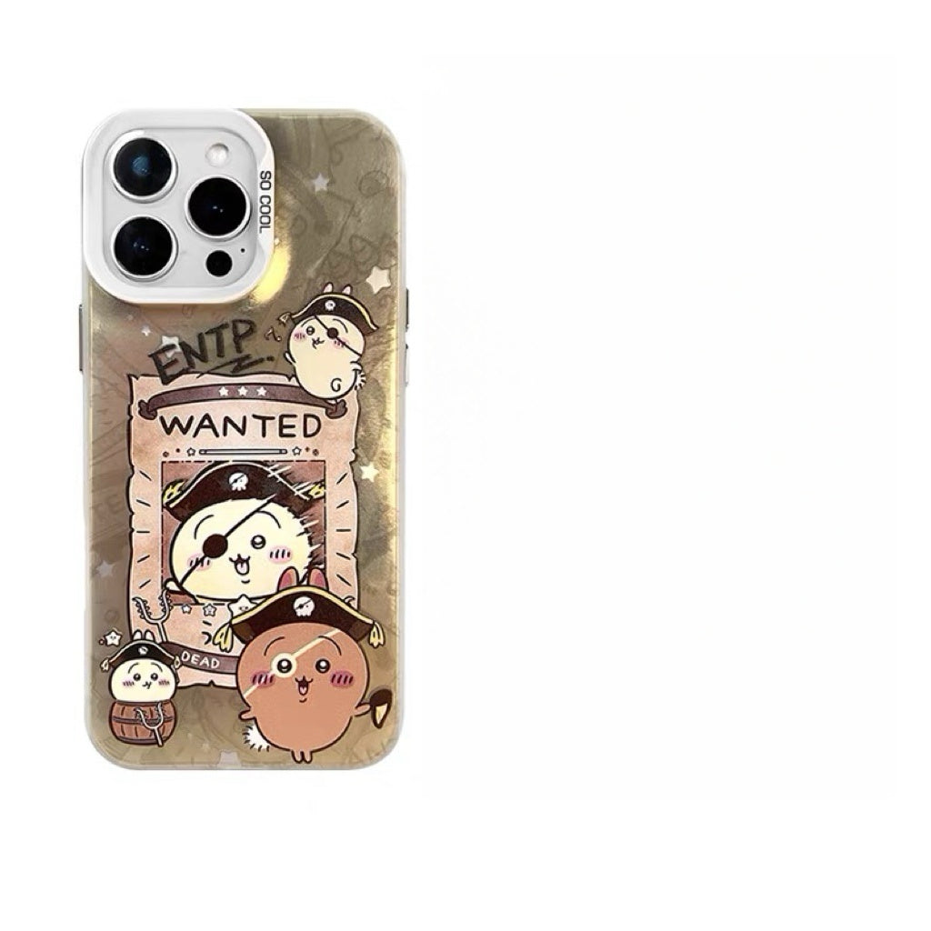Japanese Cartoon ChiiKawa Pirates Laser Case | ChiiKawa Hachiware Usagi Momonga - iPhone Case 11 12 13 14 15 16 16e 17 17e Pro Promax