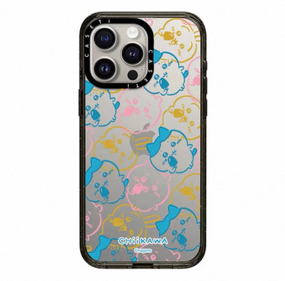 Japanese Cartoon ChiiKawa Clear with Transparent Black Frame Phone Case | ChiiKawa Hachiware Usagi Summer Time Party Part2 6 Styles  - iPhone Case 12 13 14 15 16 17 Pro Promax