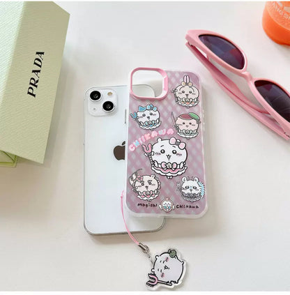 Japanese Cartoon iPhone Case with Strap | Laser ChiiKawa Magic Girls - iPhone CasePhone Case 7 8 PLUS SE2 XS XR X 11 12 13 14 15 16 Pro Promax 12mini 13mini  WinnieTheBirds Toy Shop