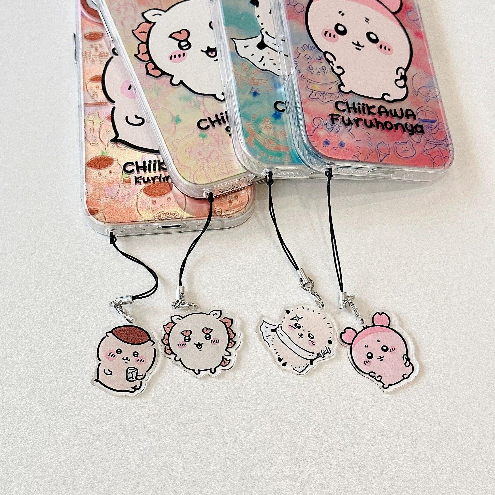 Japanese Cartoon iPhone Case with Strap | Laser Kurimanju Rakko Shisa Furuhonya - iPhone CasePhone Case 7 8 PLUS SE2 XS XR X 11 12 13 14 15 Pro Promax 12mini 13mini  WinnieTheBirds Toy Shop