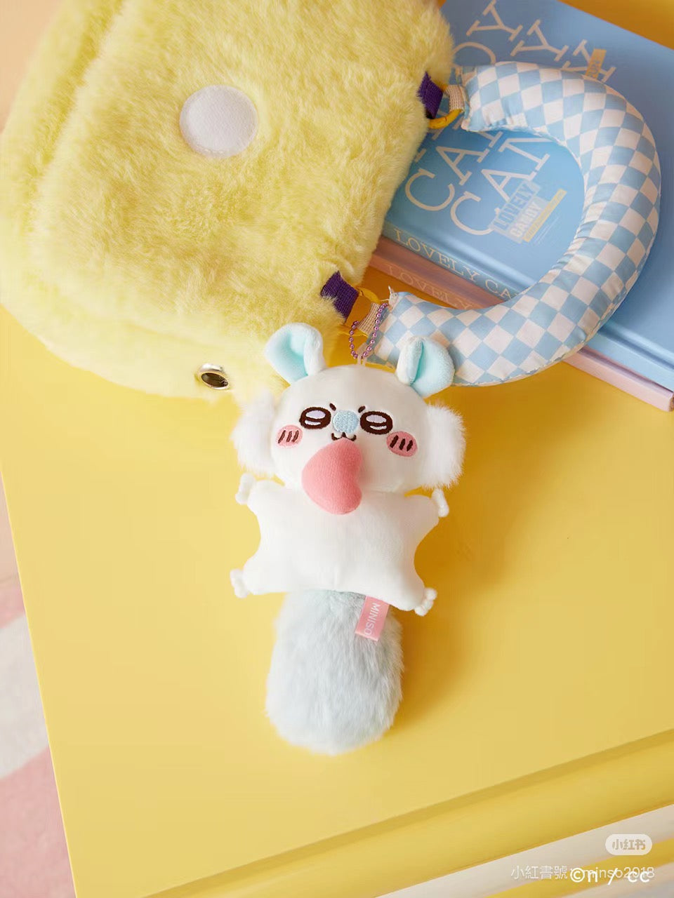 ちいかわ X ミニソ | モモンガ ハートかみつきミニぬいぐるみ