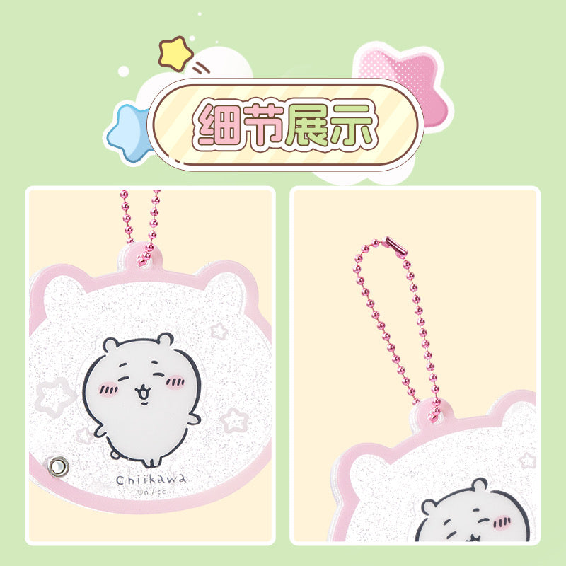 ChiiKawa X Miniso | ChiiKawa Hachiware Usagi Glitter Shake Keychain - Kawaii Item Keychain  WinnieTheBirds Toy Shop