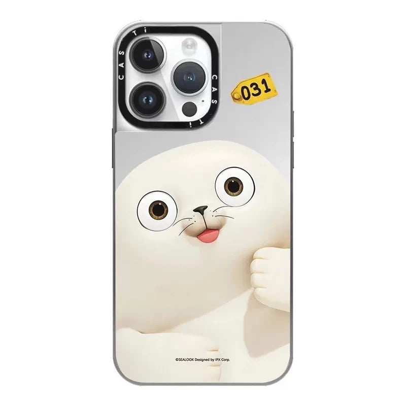 Lovely Seal Sealook Mirror Silver Frame Phone Case | Part1 5 Styles - iPhone Case 12 13 14 15 16 17 18 Pro Promax