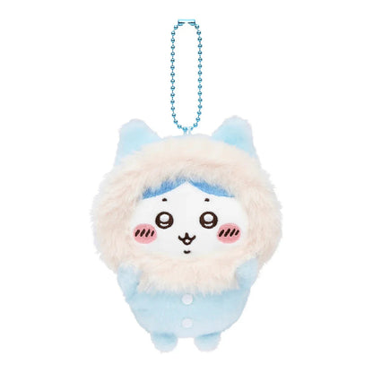 Japan ChiiKawa | ChiiKawa Hachiware Usagi Winter Furry Coat Plush Doll Keychain Kawaii items Room Decoration doll WinnieTheBirds Toy Shop