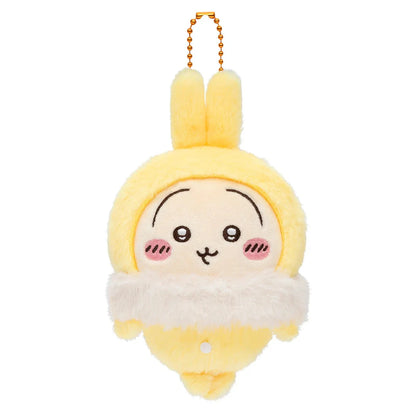 Japan ChiiKawa | ChiiKawa Hachiware Usagi Winter Furry Coat Plush Doll Keychain Kawaii items Room Decoration doll WinnieTheBirds Toy Shop
