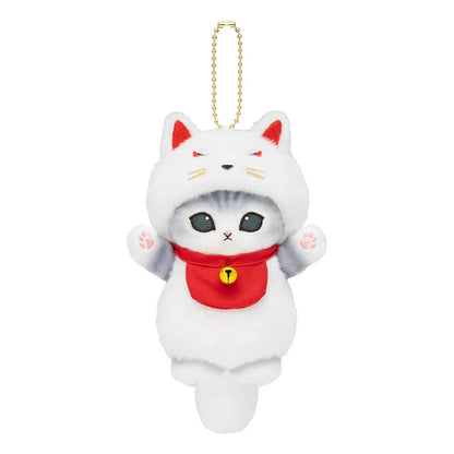 Japan Mofusand | Mofusand Cat in Inari Fox and Shigaraki Raccoon Cute Plush Doll & Keychain - Kawaii items Room Decoration Doll