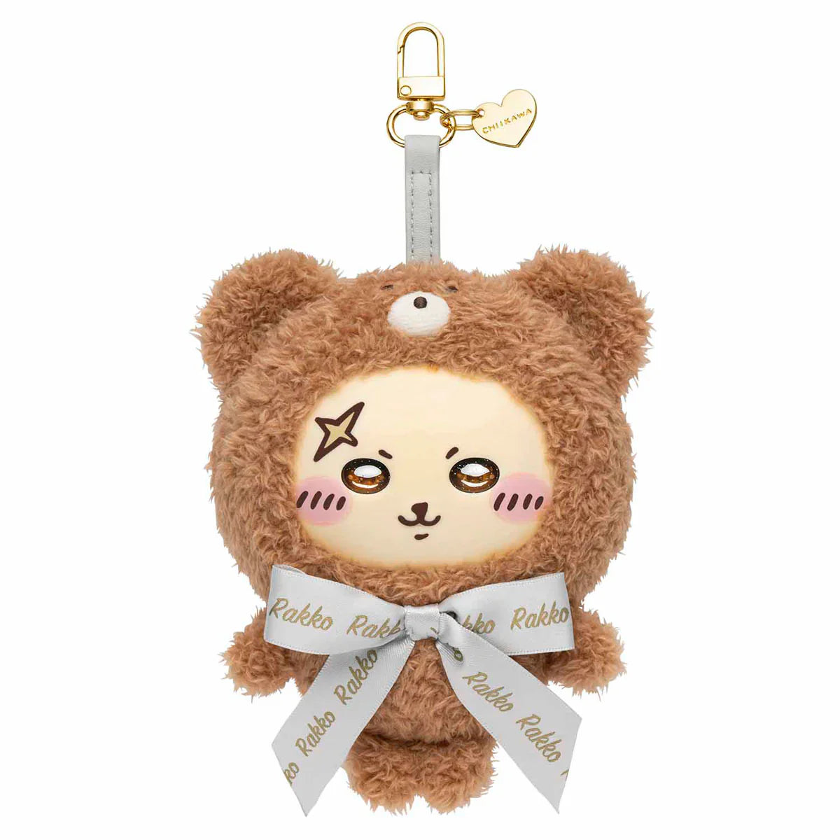 Japan ChiiKawa Kiramekko Teddy Bear Series | ChiiKawa Hachiware Usagi Momonga Kurimanju Rakko Cute Plush Doll with Plastic Face Keychain - Kawaii items Room Decoration Doll