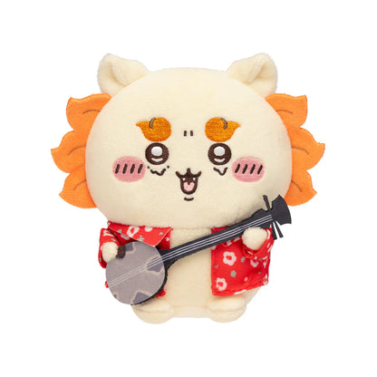 Japan ChiiKawa Shisa's Souvenir Series | Shisa's Playing Sanshin Plush Doll - Kawaii Items Room Decoration Dolls