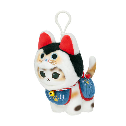 Japan Mofusand | Mofusand Cat Lucky Meow Akabeko & Inuhariko Plush Doll Keychain - Kawaii items Room Decoration Doll