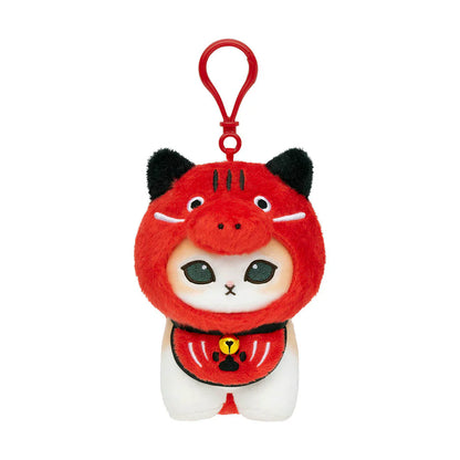 Japan Mofusand | Mofusand Cat Lucky Meow Akabeko & Inuhariko Plush Doll Keychain - Kawaii items Room Decoration Doll
