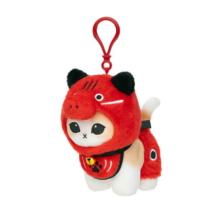 Japan Mofusand | Mofusand Cat Lucky Meow Akabeko & Inuhariko Plush Doll Keychain - Kawaii items Room Decoration Doll