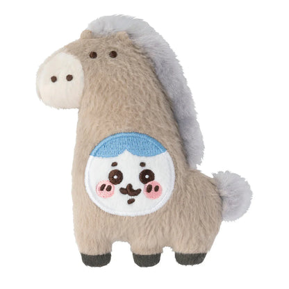 Japan ChiiKawa Horse Year | ChiiKawa Hachiware Usagi in Horse Costume Plush Badge Set - Kawaii Items Room Decoration Dolls
