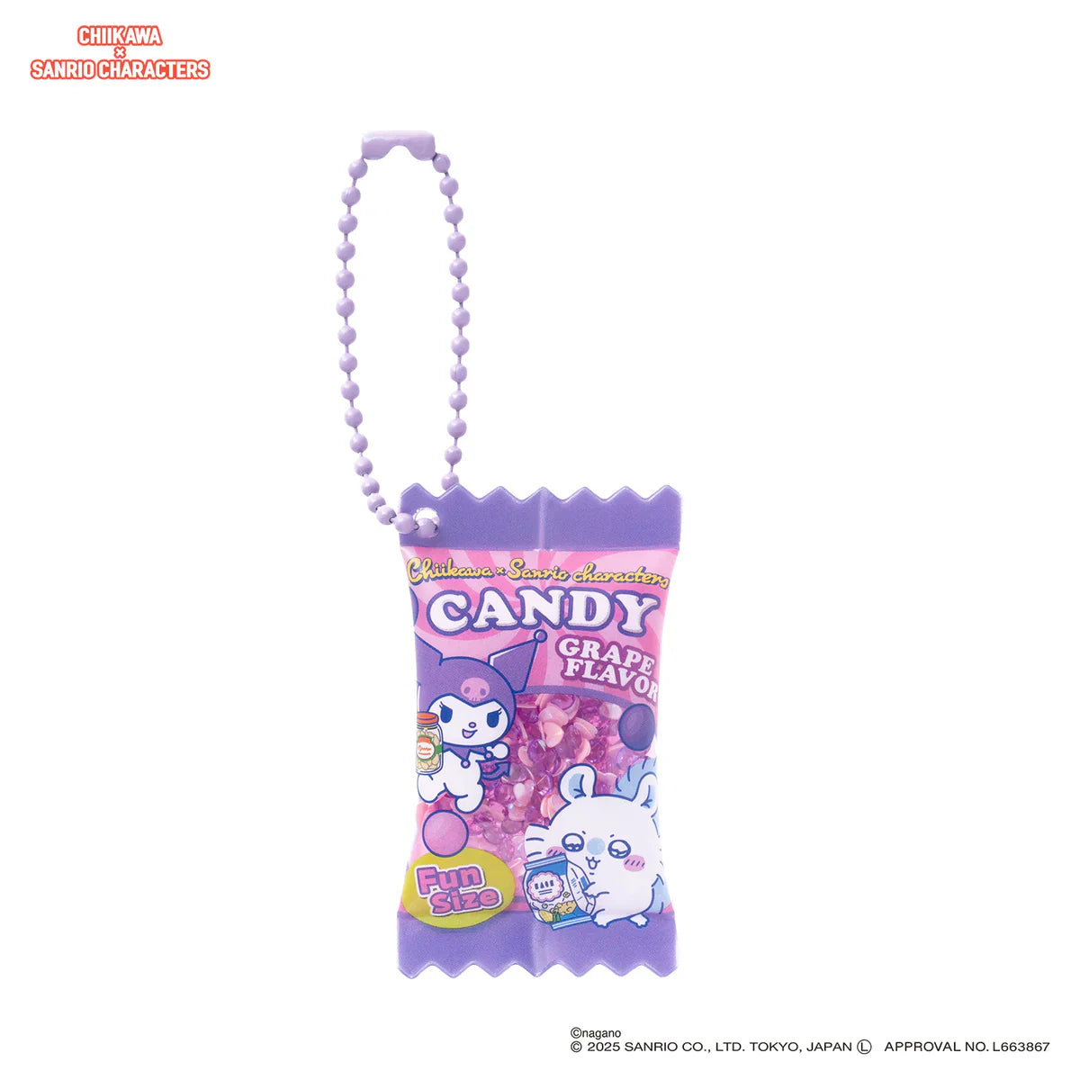 Japan ChiiKawa Kiramekko X Sanrio Series | ChiiKawa Hachiware Usagi Momonga Shisa Crab Cute Supermarket Shaka Shaka Snack Keychain - Kawaii items Room Decoration