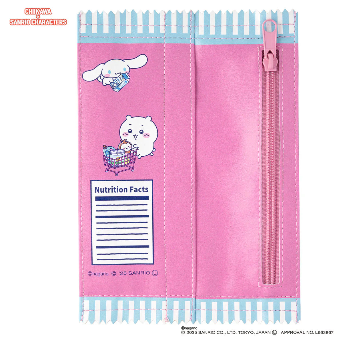 Japan ChiiKawa Kiramekko X Sanrio Series | Hachiware Usagi Cute Supermarket Snack Pouch - Kawaii items Room Decoration