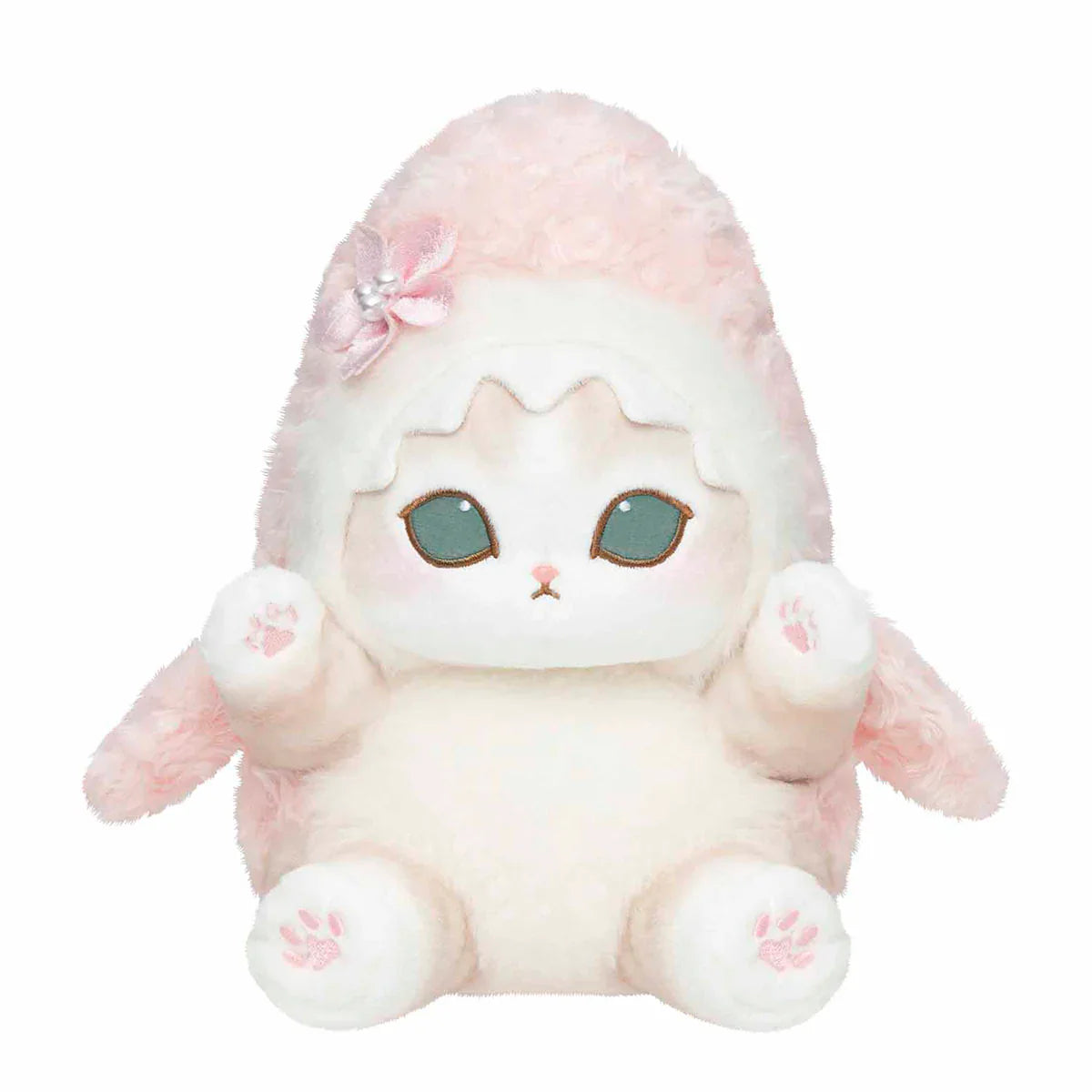Japan Mofusand | Mofusand Cat Wearing Sakura Flower Shark Cute Plush Doll Keychain - Kawaii items Room Decoration Doll