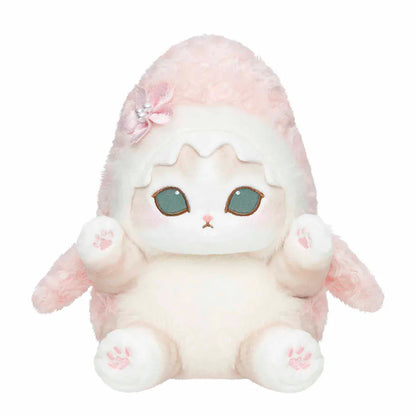 Japan Mofusand | Mofusand Cat Wearing Sakura Flower Shark Cute Plush Doll Keychain - Kawaii items Room Decoration Doll