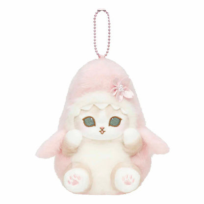 Japan Mofusand | Mofusand Cat Wearing Sakura Flower Shark Cute Plush Doll Keychain - Kawaii items Room Decoration Doll