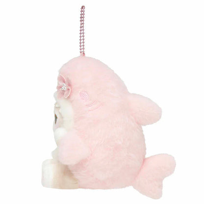Japan Mofusand | Mofusand Cat Wearing Sakura Flower Shark Cute Plush Doll Keychain - Kawaii items Room Decoration Doll