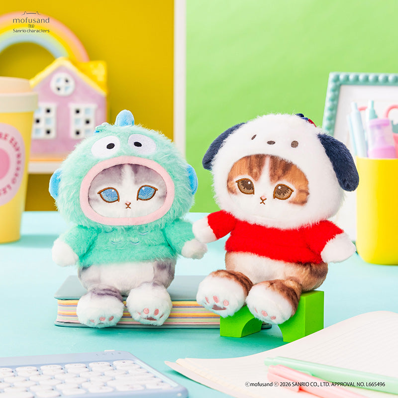 Mofusand X Sanrio Series | Mofusand Cat Crossover Sanrio Characters Cute Mascot Plush Doll Keychain - Kawaii items Room Decoration Doll
