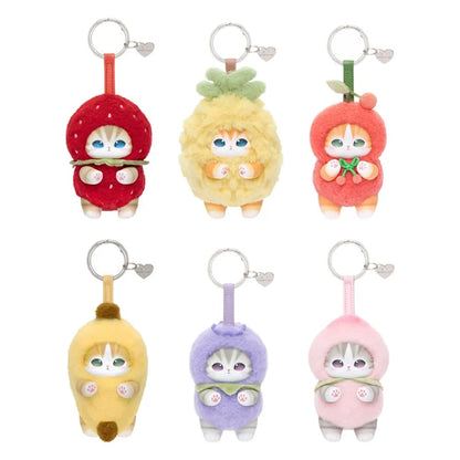 Japan Mofusand Kiramekko Fruity Kittens Series | Mofusand Cute Plush Doll with Plastic Face Keychain - Kawaii items Room Decoration Doll Mystery Box