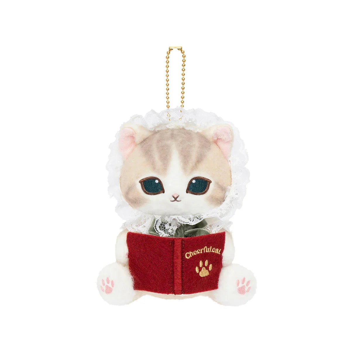 Japan Mofusand Antique Reading Series | Mofusand Cat with Book Cute Mascot Plush Doll Keychain - Kawaii items Room Decoration Doll