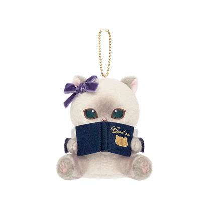 Japan Mofusand Antique Reading Series | Mofusand Cat with Book Cute Mascot Plush Doll Keychain - Kawaii items Room Decoration Doll