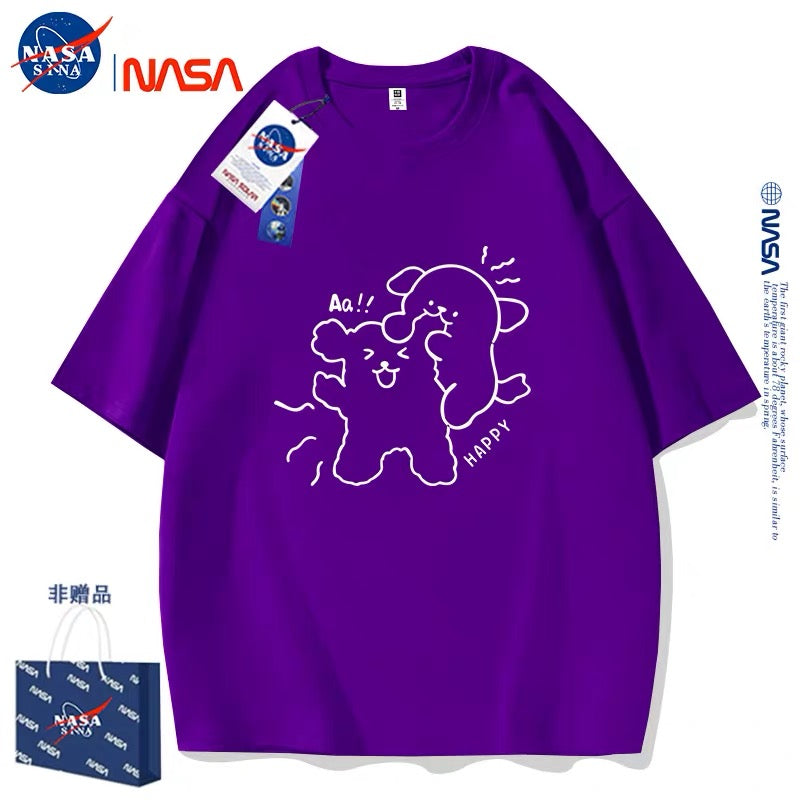 Cute Cartoon Doggie Maltese Puppy Style T-Shirt Series | Sweet Couple Part2 - Kawaii Fashion Items for Child & Adult