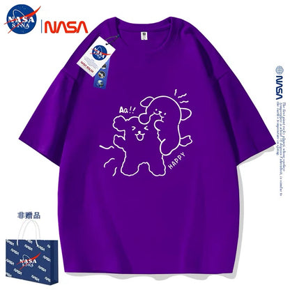 Cute Cartoon Doggie Maltese Puppy Style T-Shirt Series | Sweet Couple Part2 - Kawaii Fashion Items for Child & Adult