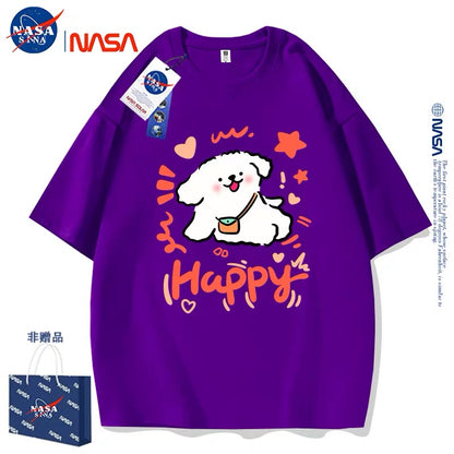 Cute Cartoon Doggie Maltese Puppy Style T-Shirt Series | Happy Dog Part2 - Kawaii Fashion Items for Child & Adult