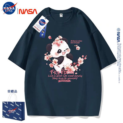 Cute Animals Panda Style T-Shirt Series | Smile Panda with Flower Part1 - Kawaii Fashion Items for Child & Adult Matching outfits for Parents and Children