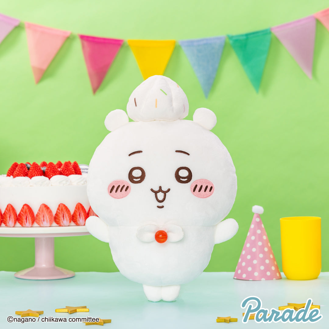 Japan ChiiKawa ChiiKawa & Hachiware Birthday 2025 Series | ChiiKawa Hachiware Usagi Birthday Cake Cream and Lighter Big 30cm Plush Doll  Kawaii items Room Decoration doll WinnieTheBirds Toy Shop
