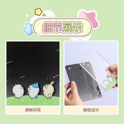 ChiiKawa X Miniso | ChiiKawa Hachiware Usagi Watching Shooting Star Acrylic Cardholder - Kawaii items Room Decoration Item  WinnieTheBirds Toy Shop