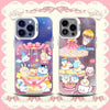 Japanese Cartoon ChiiKawa Laser Case | Amusement Park Firework Starry Night ChiiKawa Hachiware Usagi Merry Go Round - iPhone Case Plus SE2 11 12 13 14 15 16 17 Pro Promax 12mini 13mini