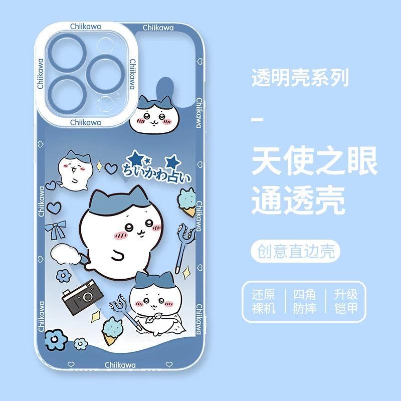 Japanese Cartoon Chiikawa Heart Shape Daily Version | Chiikawa Hachiware Usagi Momonga Kurimanju Rakko - iPhone Case PLUS SE2 XS XR X 11 12 13 14 15 16 16e 17 17e Pro Promax 12mini 13mini